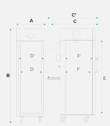Diagrama de dimensões KKS 500/700/400 FIT